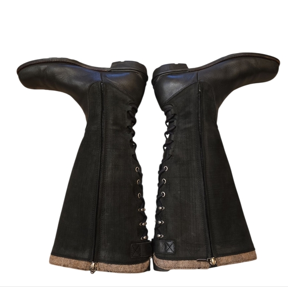 UGG Australia Smithfield Leather Suede Black Size 8.5 - Picture 3 of 8